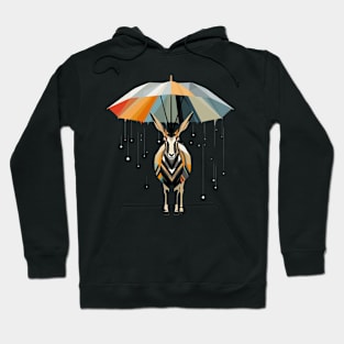 Gemsbok Rainy Day With Umbrella Hoodie